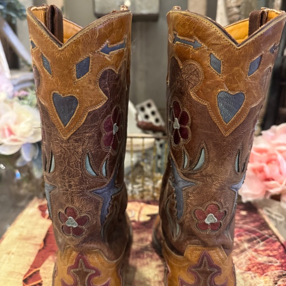 RARE OLD GRINGO GOLONDRITA INLAY BOOTS | COWBOY WESTERN | BUTTERCUP GOLONDRINA - Picture 7 of 15